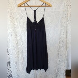 Natura Navy Blue Babydoll Sundress